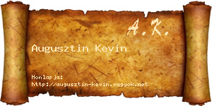 Augusztin Kevin névjegykártya
