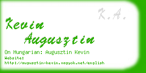 kevin augusztin business card
